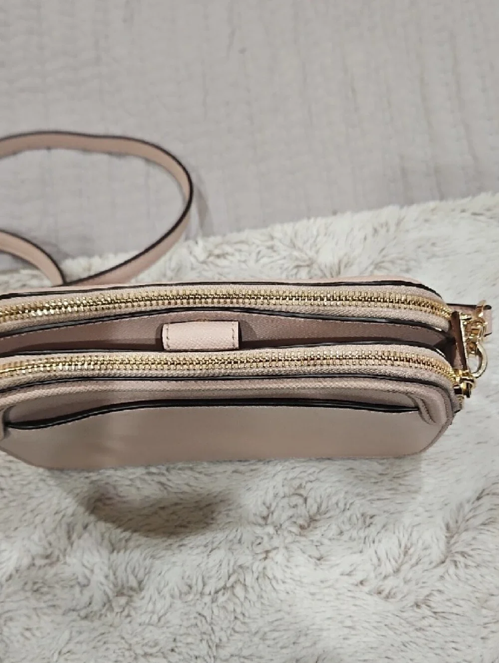 Michael Kors Pale Pink Leather Crossbody Bag